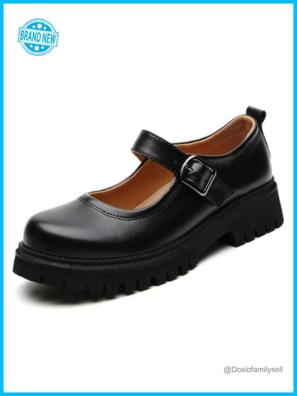 Women's Mary Jane Platform Chunky Oxford Shoes Buckle Strap Cushioned